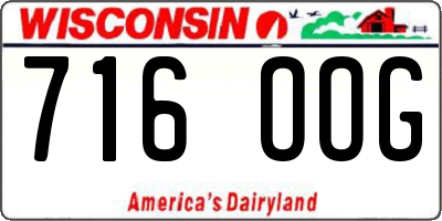 WI license plate 716OOG