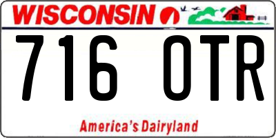WI license plate 716OTR