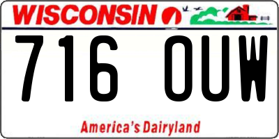 WI license plate 716OUW