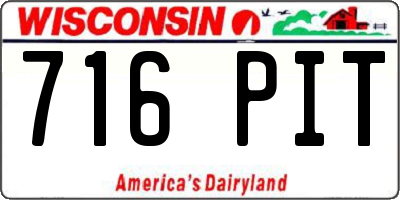 WI license plate 716PIT