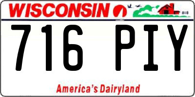 WI license plate 716PIY