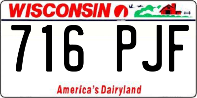 WI license plate 716PJF