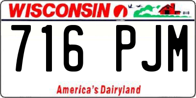 WI license plate 716PJM