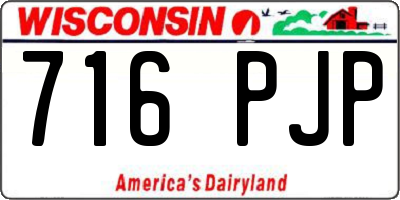 WI license plate 716PJP