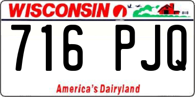 WI license plate 716PJQ