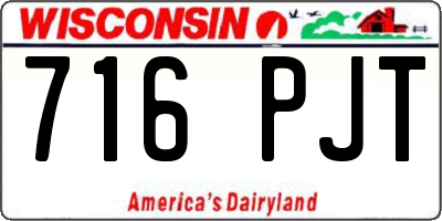 WI license plate 716PJT