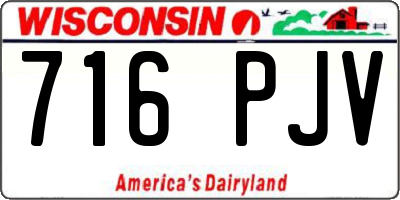 WI license plate 716PJV