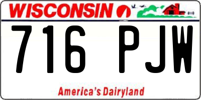 WI license plate 716PJW