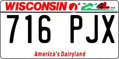 WI license plate 716PJX