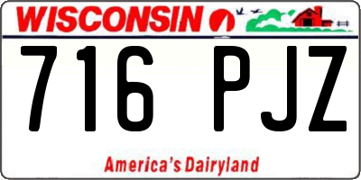 WI license plate 716PJZ