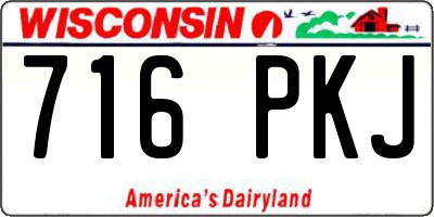 WI license plate 716PKJ