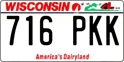 WI license plate 716PKK