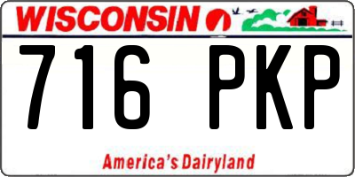 WI license plate 716PKP