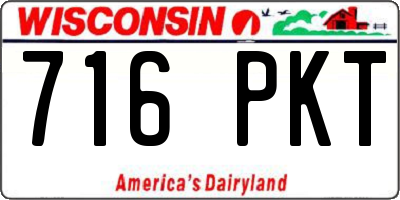 WI license plate 716PKT