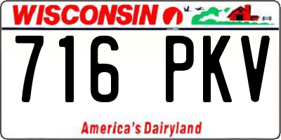 WI license plate 716PKV