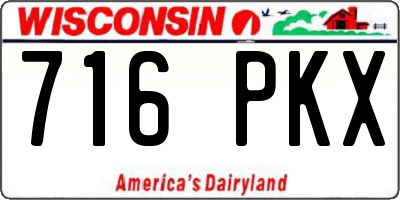 WI license plate 716PKX