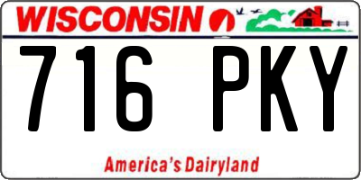 WI license plate 716PKY