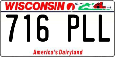 WI license plate 716PLL