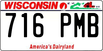 WI license plate 716PMB