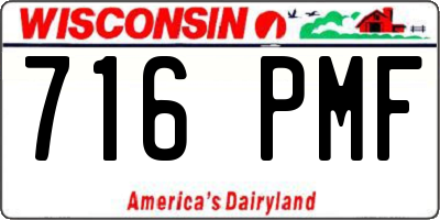 WI license plate 716PMF