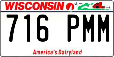 WI license plate 716PMM