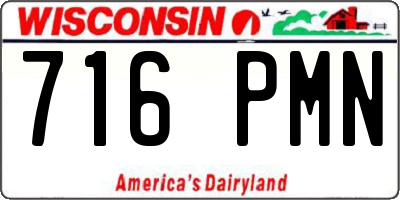 WI license plate 716PMN