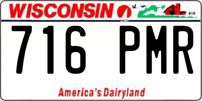 WI license plate 716PMR