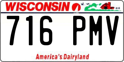 WI license plate 716PMV