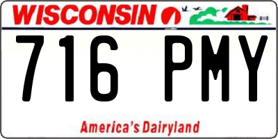 WI license plate 716PMY