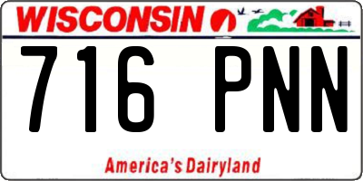 WI license plate 716PNN