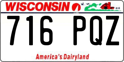 WI license plate 716PQZ