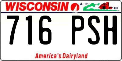 WI license plate 716PSH