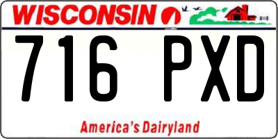 WI license plate 716PXD