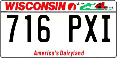 WI license plate 716PXI