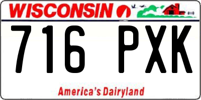 WI license plate 716PXK