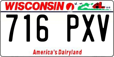WI license plate 716PXV