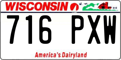 WI license plate 716PXW