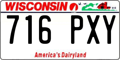 WI license plate 716PXY