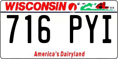WI license plate 716PYI