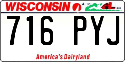 WI license plate 716PYJ