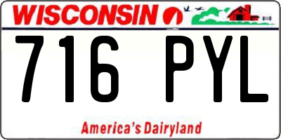 WI license plate 716PYL