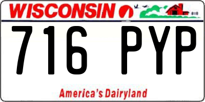 WI license plate 716PYP