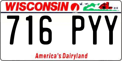 WI license plate 716PYY