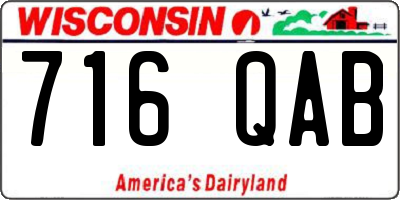WI license plate 716QAB