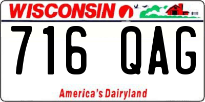 WI license plate 716QAG