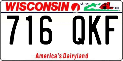 WI license plate 716QKF
