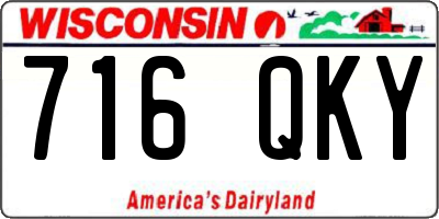 WI license plate 716QKY