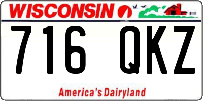 WI license plate 716QKZ