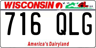 WI license plate 716QLG