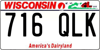 WI license plate 716QLK